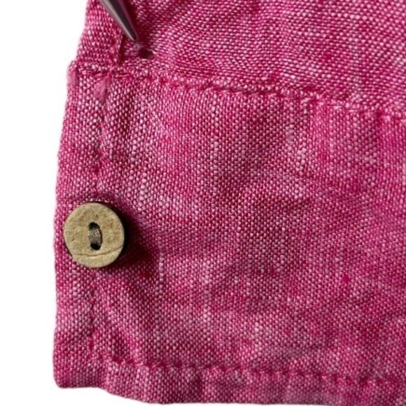 Sigrid Olsen Pink Linen Roll Tab Sleeve Beachy Coastal Lagenlook Tunic Size 1X - Picture 13 of 14